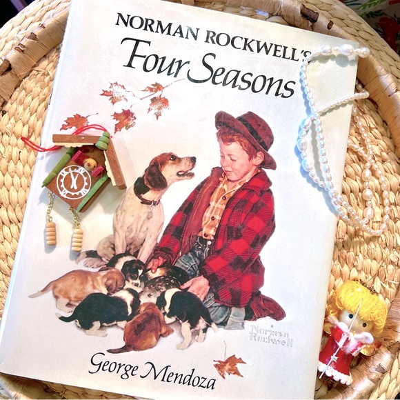 Vintage NORMAN ROCKWELL'S Four Seasons by George Mendoza 1982 Hardcover Book - Picture 1 of 8